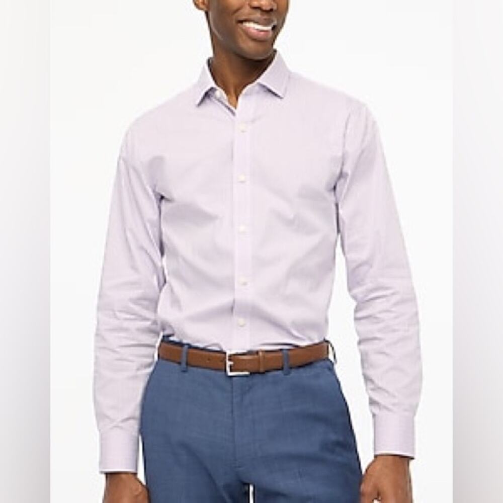 J. Crew Lavender Slim Fit Performance Button Up Dress Shirt